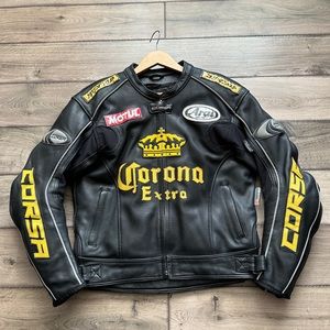 Corsa Corona Leather Riding Jacket Men’s Size USA 46